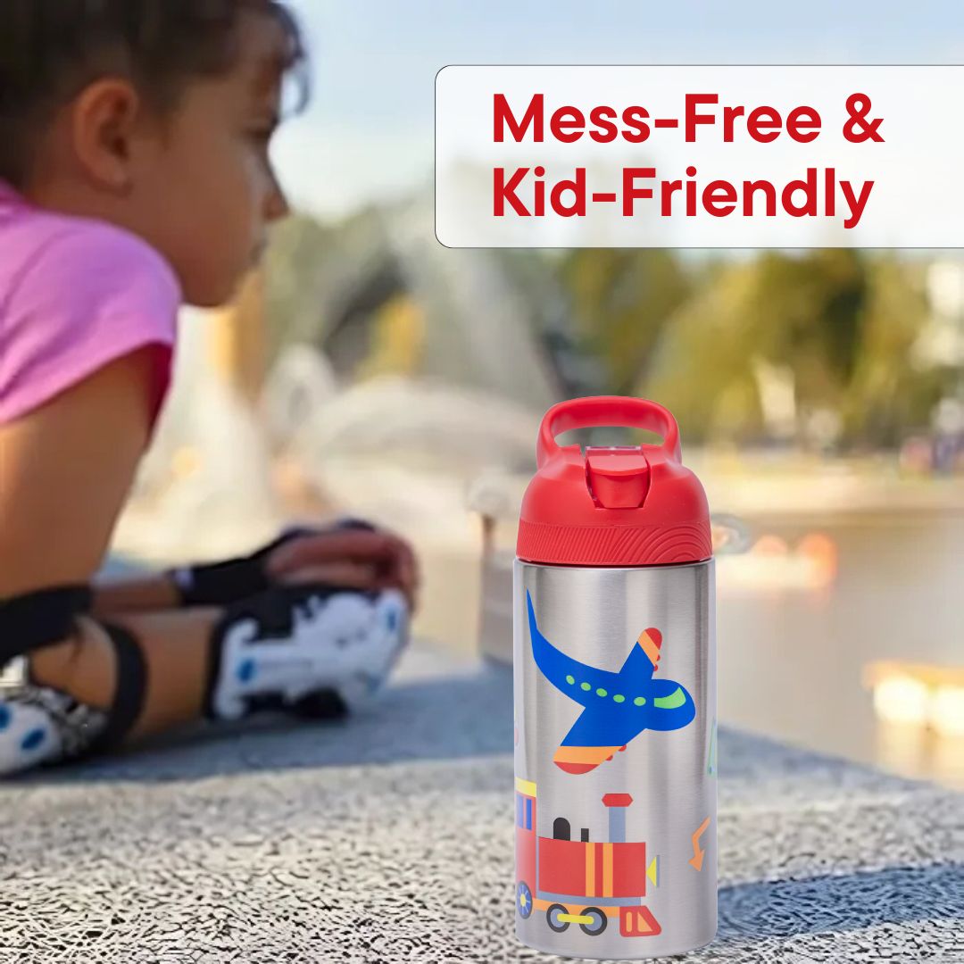 Adore Lumina- The Premium Stainless Steel Straw Sipper- Red 550ml