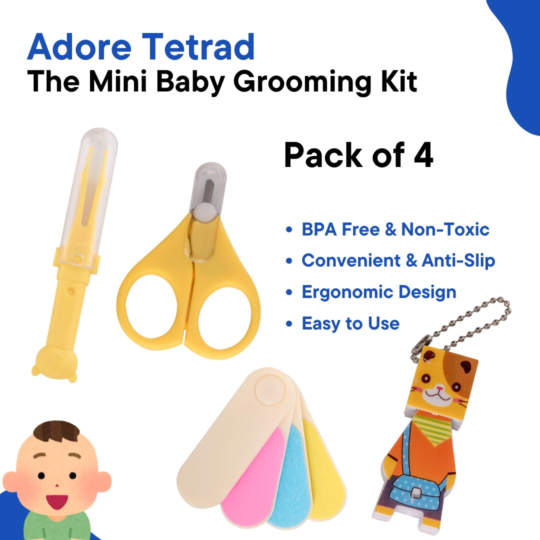 Adore Tetrad- The Mini Grooming Kit- Pack of 4 Multicolor