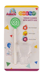 Adore Candyswirl Tongue Cleaner With Safety Case - Pack of 4