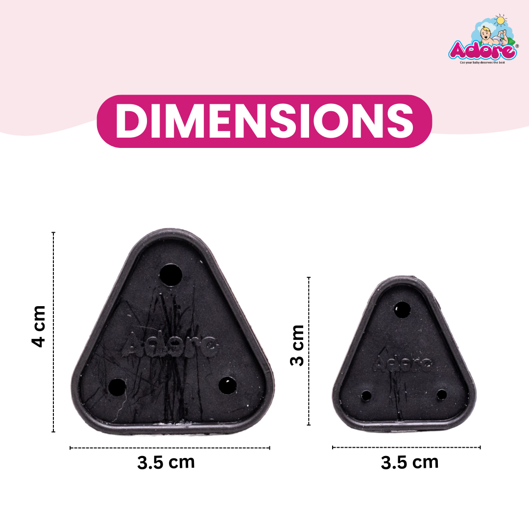 Adore Baby Safety Child Proofing Electrical Socket Cover Set- Pack of 12-Brown