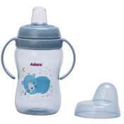 Adore ARRO Soft Spout Sipper with Dust Free Cap and Twin Handle 270ml - Blue