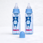 Adore Advanced CONTANGO- The 4 Stage Ventilated Anti-Colic Stem Baby Feeding Bottle- 250ml- Blue