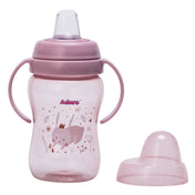 Adore ARRO Soft Spout Sipper with Dust Free Cap and Twin Handle 270ml - Pink