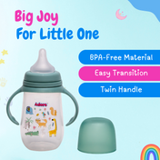 Adore Magnum Opus 4 Stage Wide Neck Feeding Bottle with Twin Handle- Green