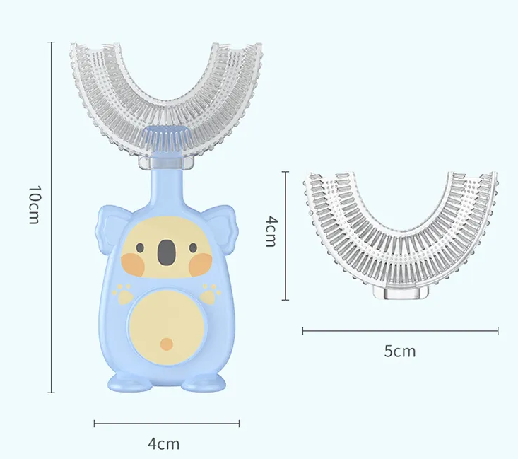 Adore Koala Kids U Shaped Silicone Toothbrush - Pink