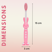 Adore Standy Kids Toothbrush With Safety Case Pack of 4 - Pink