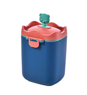 Adore 3D Teddy Senior Milk Powder Container with Leveler and Scoop 800 ml - Blue