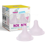 Adore Nok Nok Anti-Colic Wideneck Teat Pack of 2 Nipples - Medium Flow Nipple