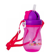 Adore Idaho Straw Sipper with Retractable Hood & Adjustable Shoulder Strap 300 ml - Pink