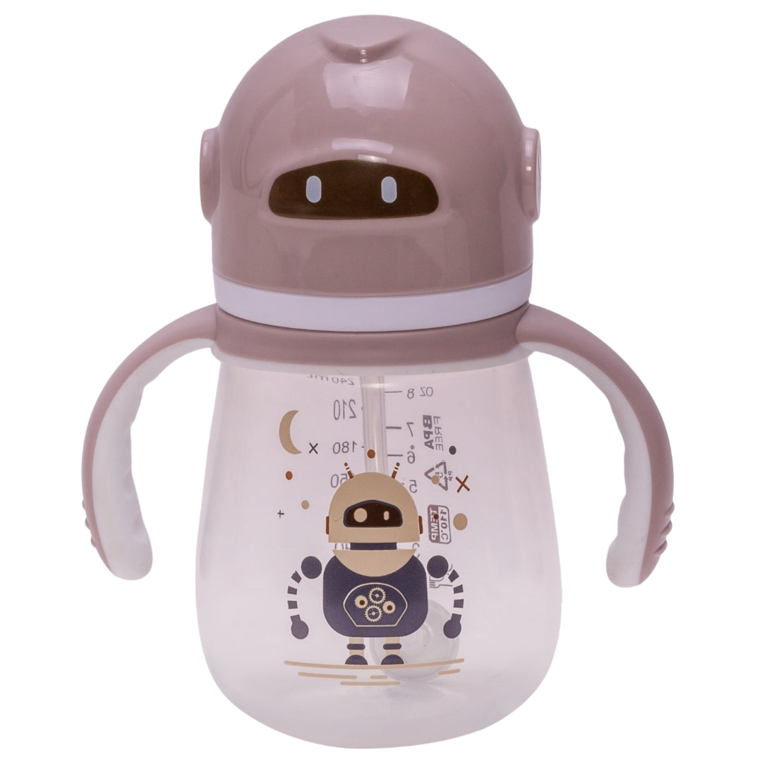 Adore Robo Weighted Straw Sipper with Gravity Ball and Twin Handle