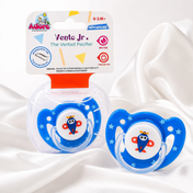 Adore Vento Jr - The Orthodontic Vented Pacifier with Multipurpose Storage Case - Blue