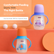 Adore Nok Nok Wide neck Feeding Bottle With Twin Handle 250ml - New Blue