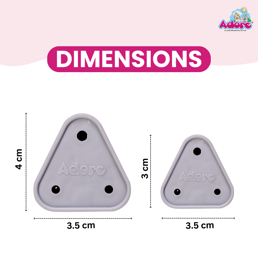 Adore Baby Safety Child Proofing Electrical Socket Cover Set- Pack of 12-Grey