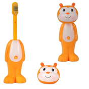 Adore Kids Pop Up Toothbrush with Safety Head Attractive Character - Orange Bee