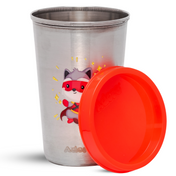 Adore Uno Printed Stainless Steel Tumbler with Spill Proof Lid 300 ml - Red