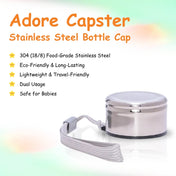 Adore Capster- The Regular Neck Steel Water Bottle Cap- Stainless Steel- Pack of 1
