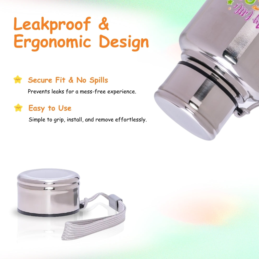 Adore Capster- The Regular Neck Steel Water Bottle Cap- Stainless Steel- Pack of 1