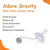 Adore Gravity- The Wide Neck Silicon Straw with Gravity Ball- Pack of 1