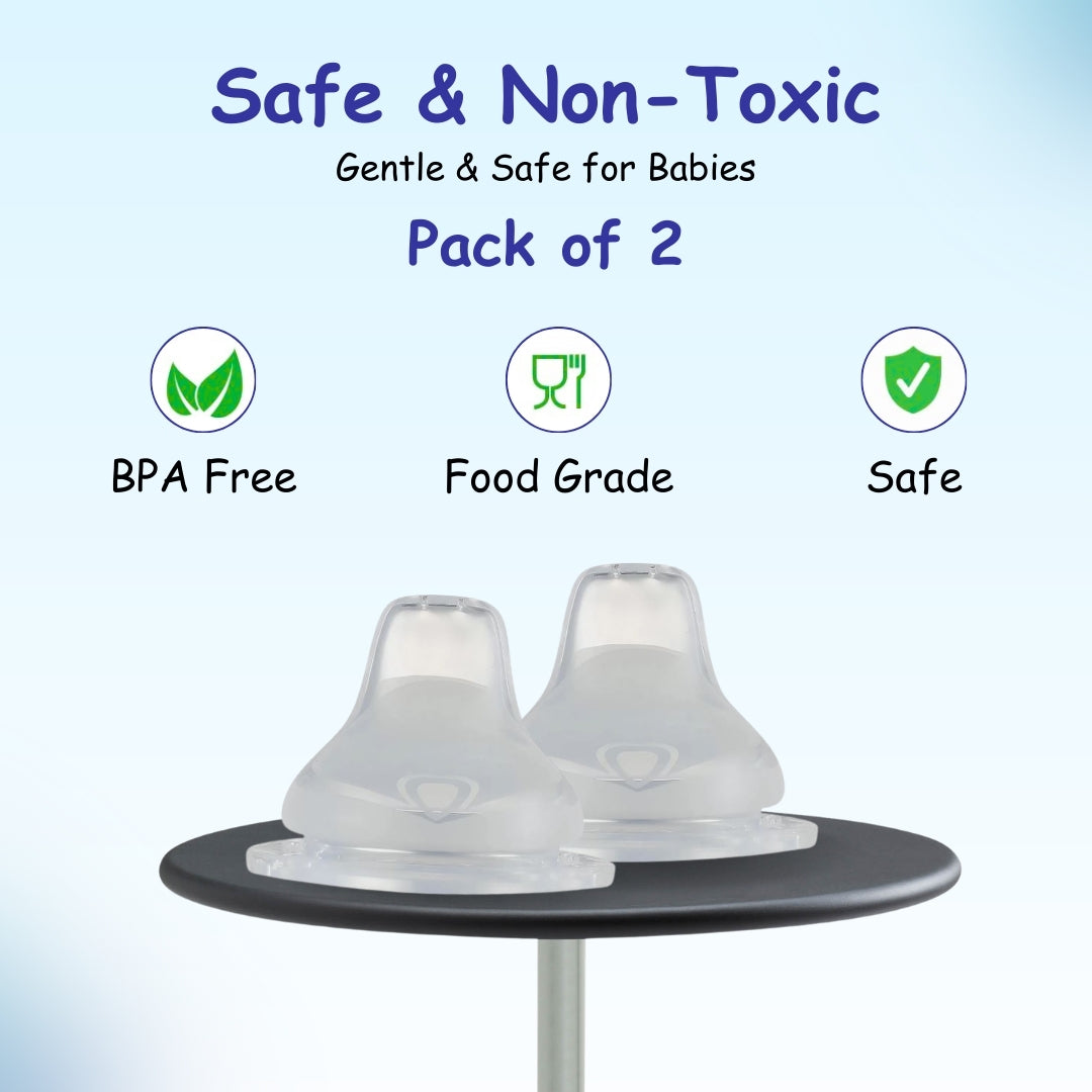 Adore Spouty- The Wide Neck Soft Silicon Spout- Pack of 2