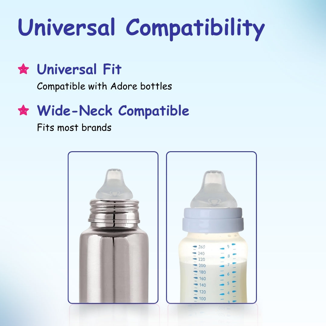 Adore Spouty- The Wide Neck Soft Silicon Spout- Pack of 2