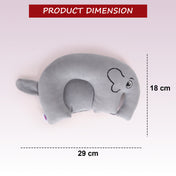 Adore Li'l Elephant- The Neck Shaped Mustard/ Rai Seeds Pillow - Grey