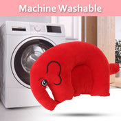 Adore Li'l Elephant- The Neck Shaped Mustard/ Rai Seeds Pillow - Red