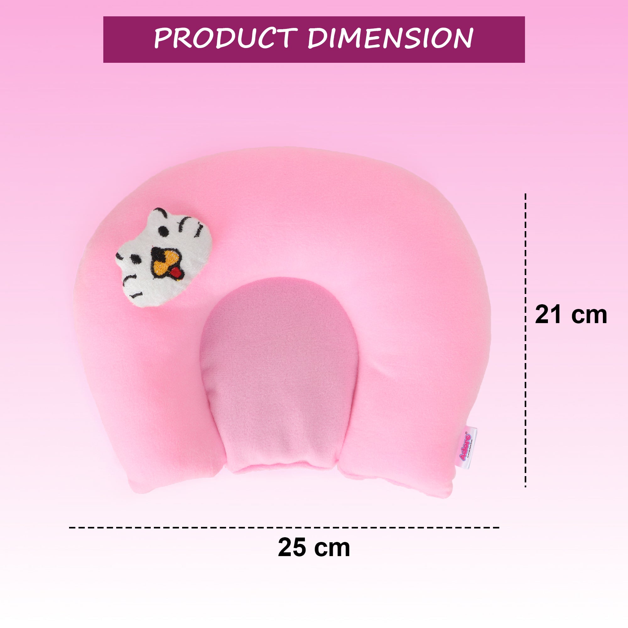 Adore Li’l TED- The Neck Shaped Mustard/ Rai Seeds Pillow - Pink