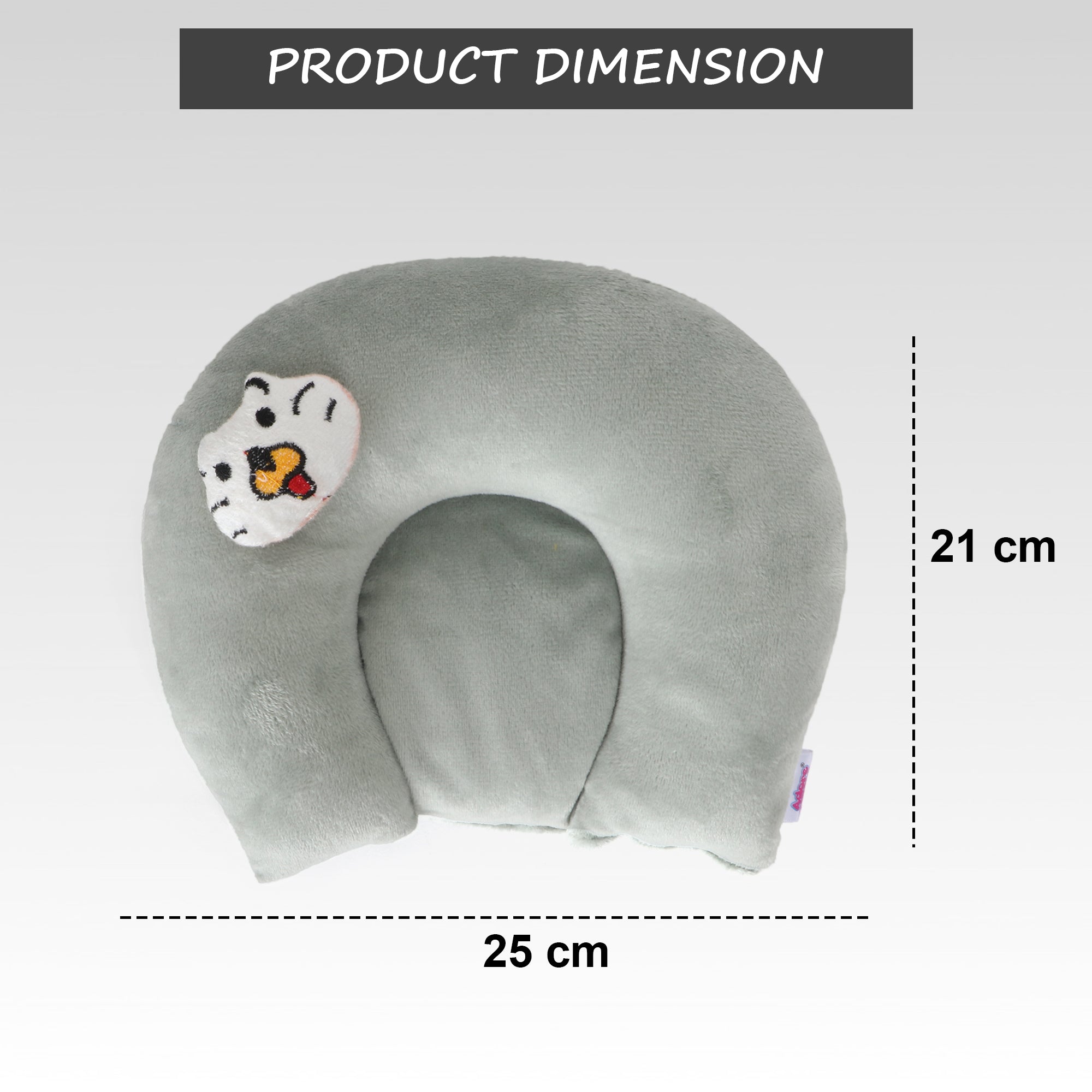 Adore Li’l TED- The Neck Shaped Mustard/ Rai Seeds Pillow - Grey