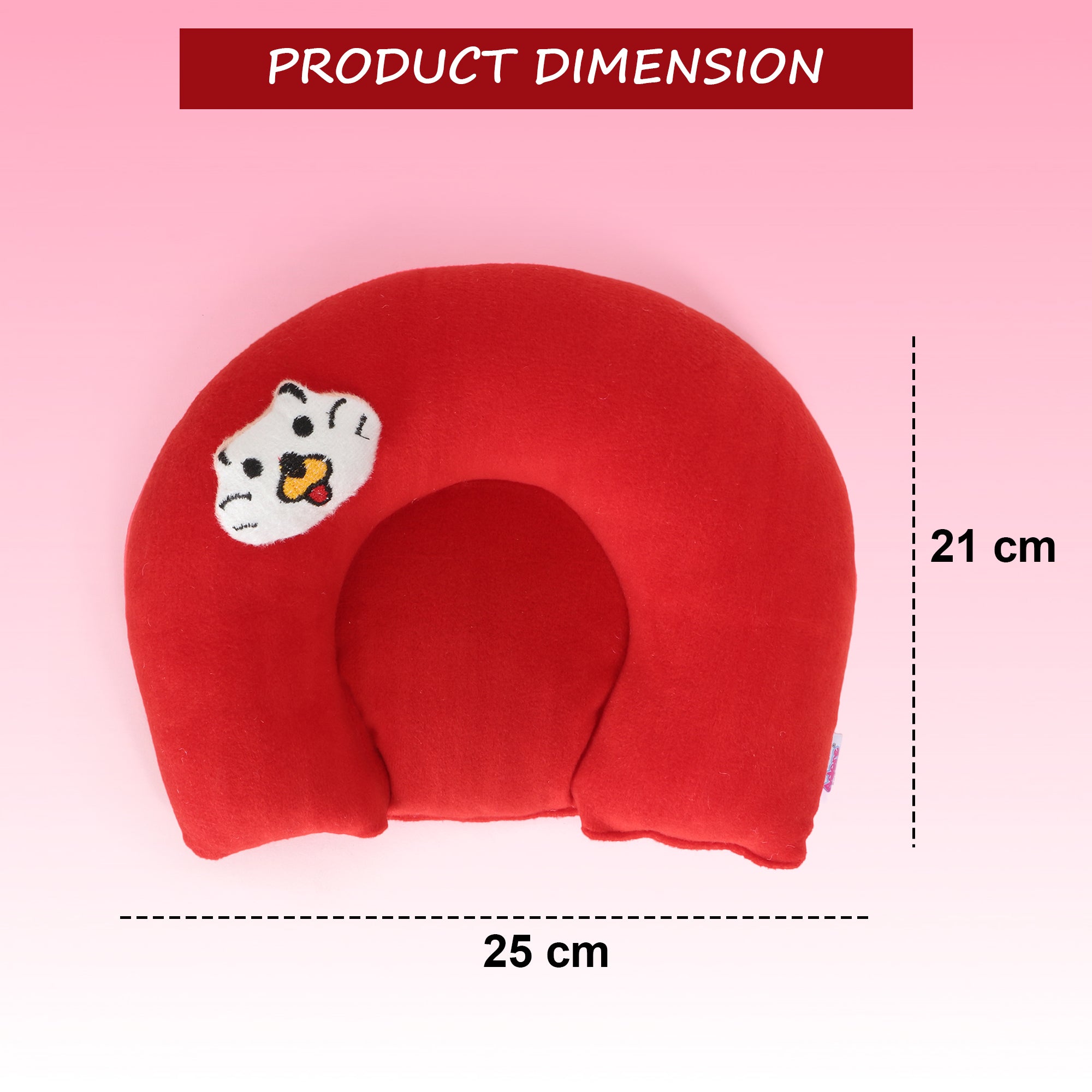 Adore Li’l TED- The Neck Shaped Mustard/ Rai Seeds Pillow - Red