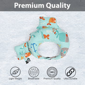 Adore Feedero! Baby Multipurpose Feeding Pillow with Fence Protection and Adjustable Belt-Blue