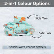 Adore Feedero! Baby Multipurpose Feeding Pillow with Fence Protection and Adjustable Belt-Blue