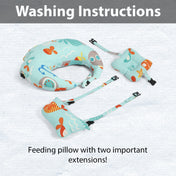 Adore Feedero! Baby Multipurpose Feeding Pillow with Fence Protection and Adjustable Belt-Blue