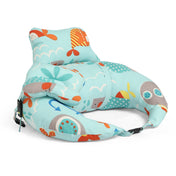 Adore Feedero! Baby Multipurpose Feeding Pillow with Fence Protection and Adjustable Belt-Blue