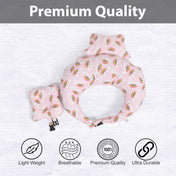 Adore Feedero! Baby Multipurpose Feeding Pillow with Fence Protection and Adjustable Belt-Pink