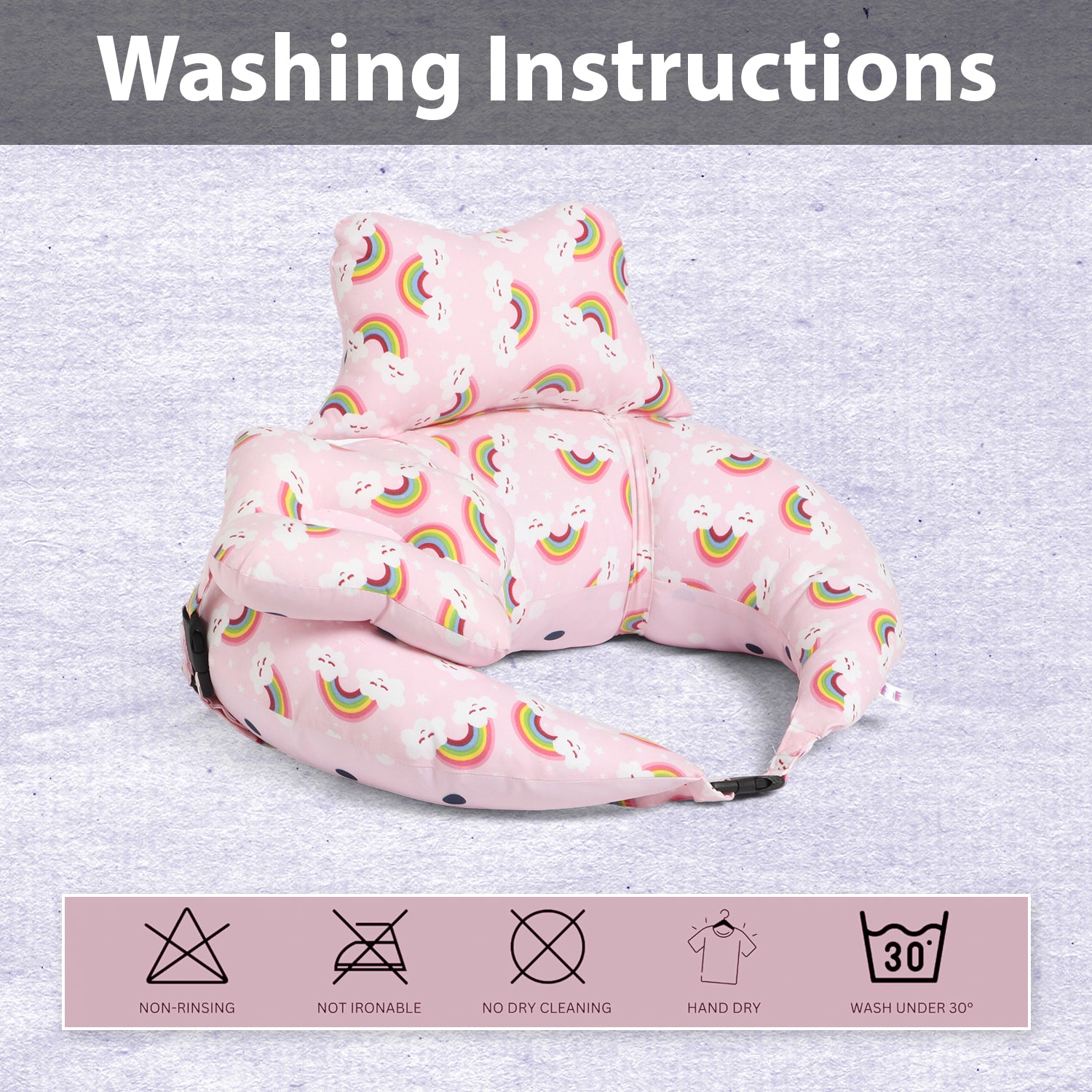 Adore Feedero! Baby Multipurpose Feeding Pillow with Fence Protection and Adjustable Belt-Pink