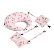 Adore Feedero! Baby Multipurpose Feeding Pillow with Fence Protection and Adjustable Belt-Pink