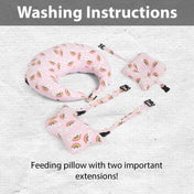 Adore Feedero! Baby Multipurpose Feeding Pillow with Fence Protection and Adjustable Belt-Pink
