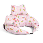 Adore Feedero! Baby Multipurpose Feeding Pillow with Fence Protection and Adjustable Belt-Pink