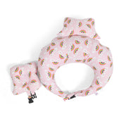 Adore Feedero! Baby Multipurpose Feeding Pillow with Fence Protection and Adjustable Belt-Pink