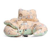 Adore Feedero! Baby Multipurpose Feeding Pillow with Fence Protection and Adjustable Belt-Brown