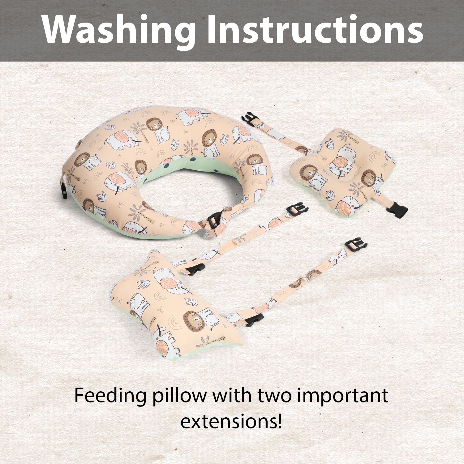 Adore Feedero! Baby Multipurpose Feeding Pillow with Fence Protection and Adjustable Belt-Brown