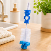 Adore Hola Bear 2 in 1 Bottle Cleaning Brush Kit- Blue