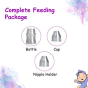 Adore Zion Jr Stainless Steel Wide neck Feeding Bottle with Anti-colic Teat 150ml