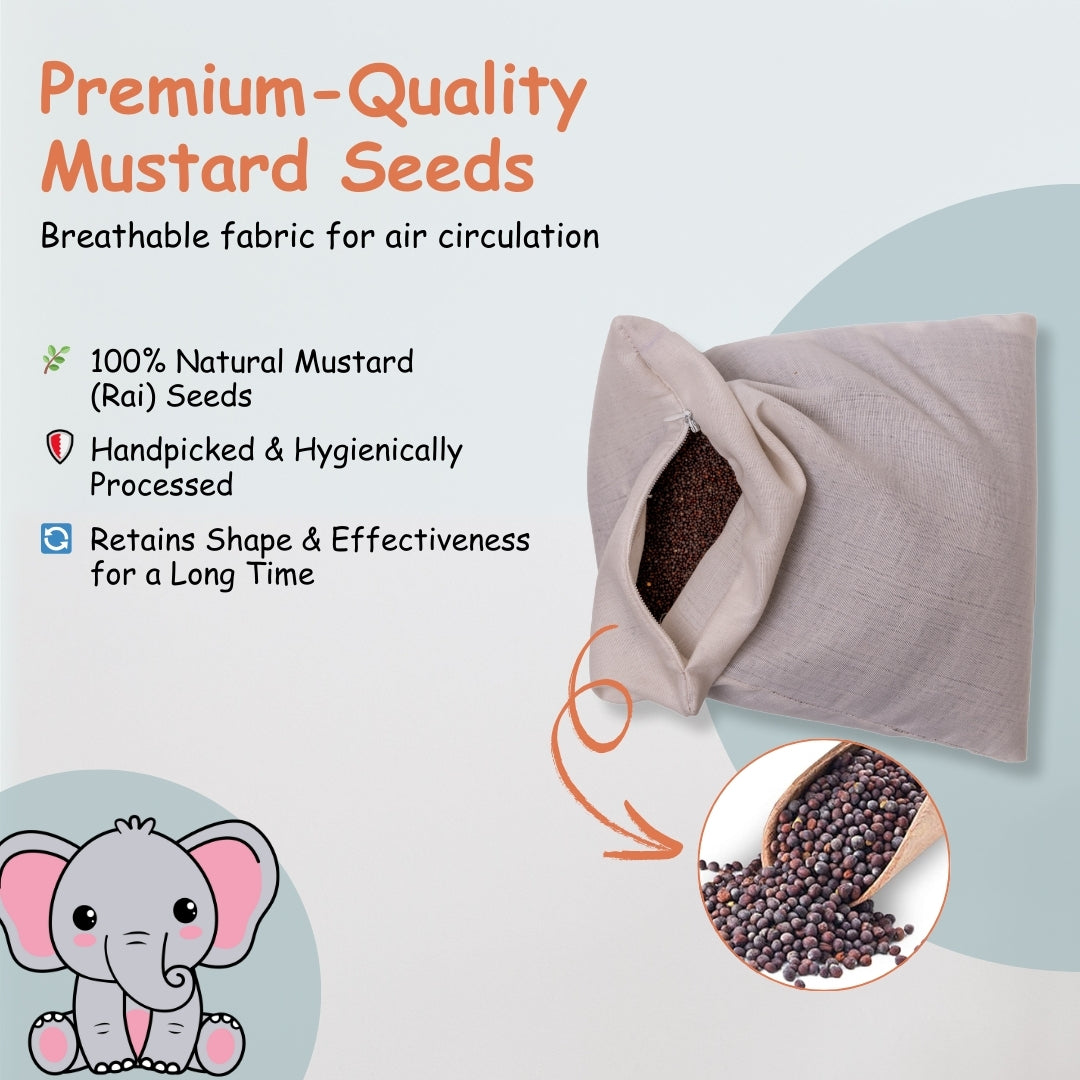 Adore Exter! Baby Pillow with Mustard Seeds- 600g -Elephant