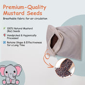 Adore Exter! Baby Pillow with Mustard Seeds- 600g -Elephant