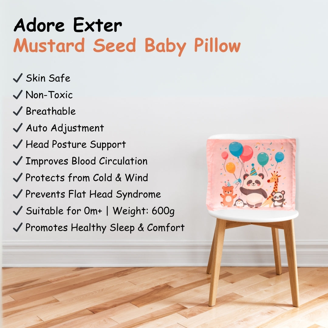 Adore Exter! Baby Pillow with Mustard Seeds- 600g -Panda