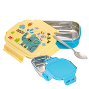 Adore Winner! Kids Stainless Steel Lunch box with Storage Box and Steel Spoon -Blue