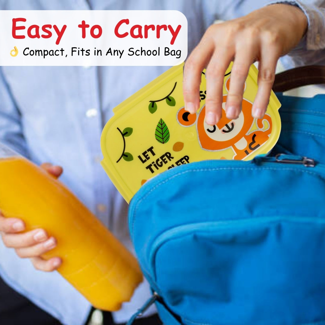 Adore Winner! Kids Stainless Steel Lunch box with Storage Box and Steel Spoon - Purple