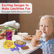 Adore Winner! Kids Stainless Steel Lunch box with Storage Box and Steel Spoon - Purple