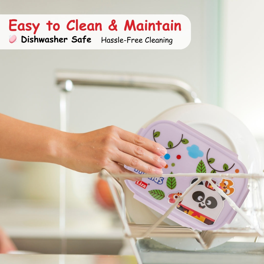 Adore Winner! Kids Stainless Steel Lunch box with Storage Box and Steel Spoon - Red